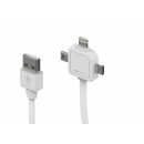 Allocacoc Power USB Cable, USB A - micro USB/mini...